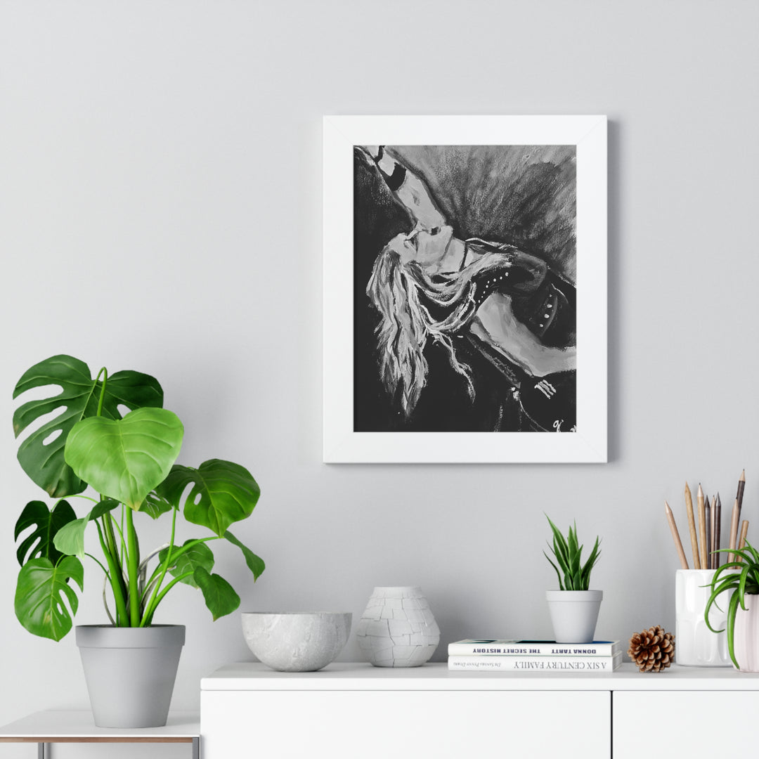 Vertical Poster - Nita Strauss Black and White Rock and Roll Series