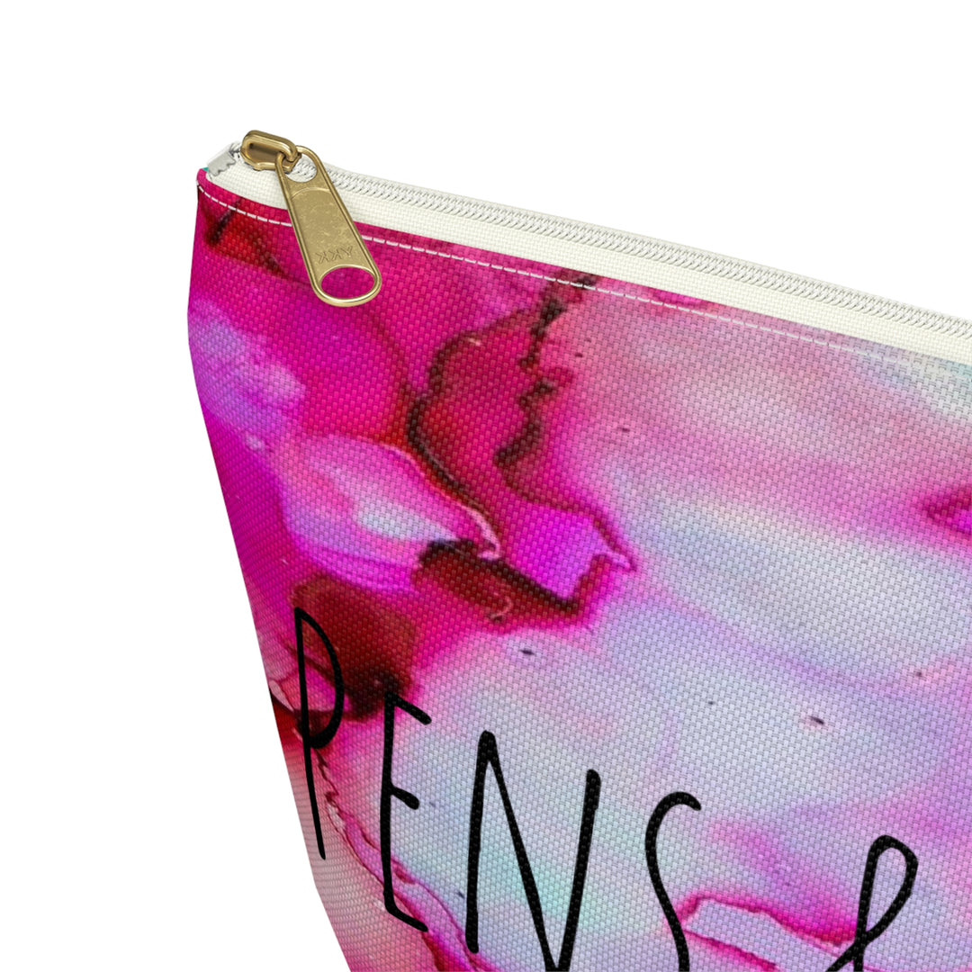 Color Swirl Pens and Pencils Accessory Pouch w T-bottom