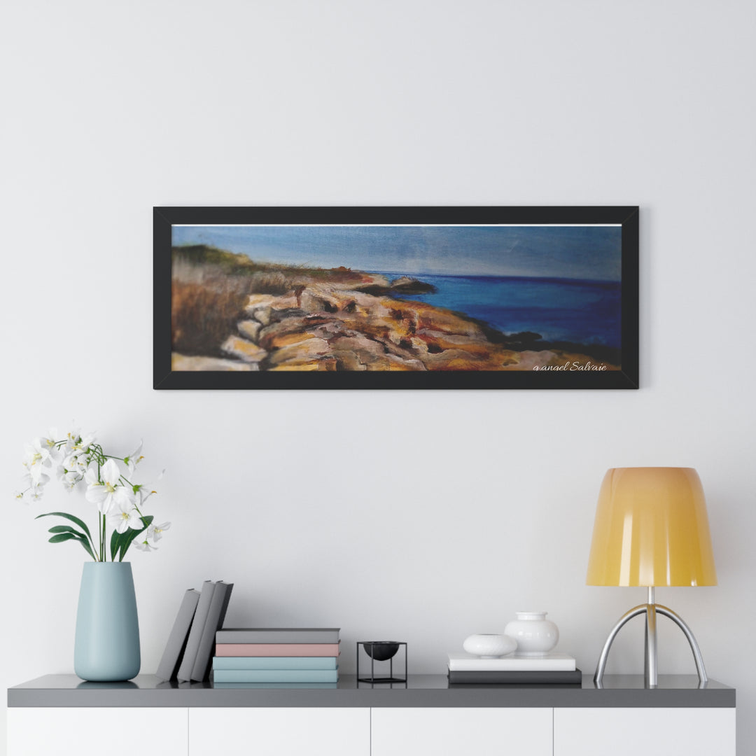 Framed Poster - Seaside Escape by g angel Salvaje