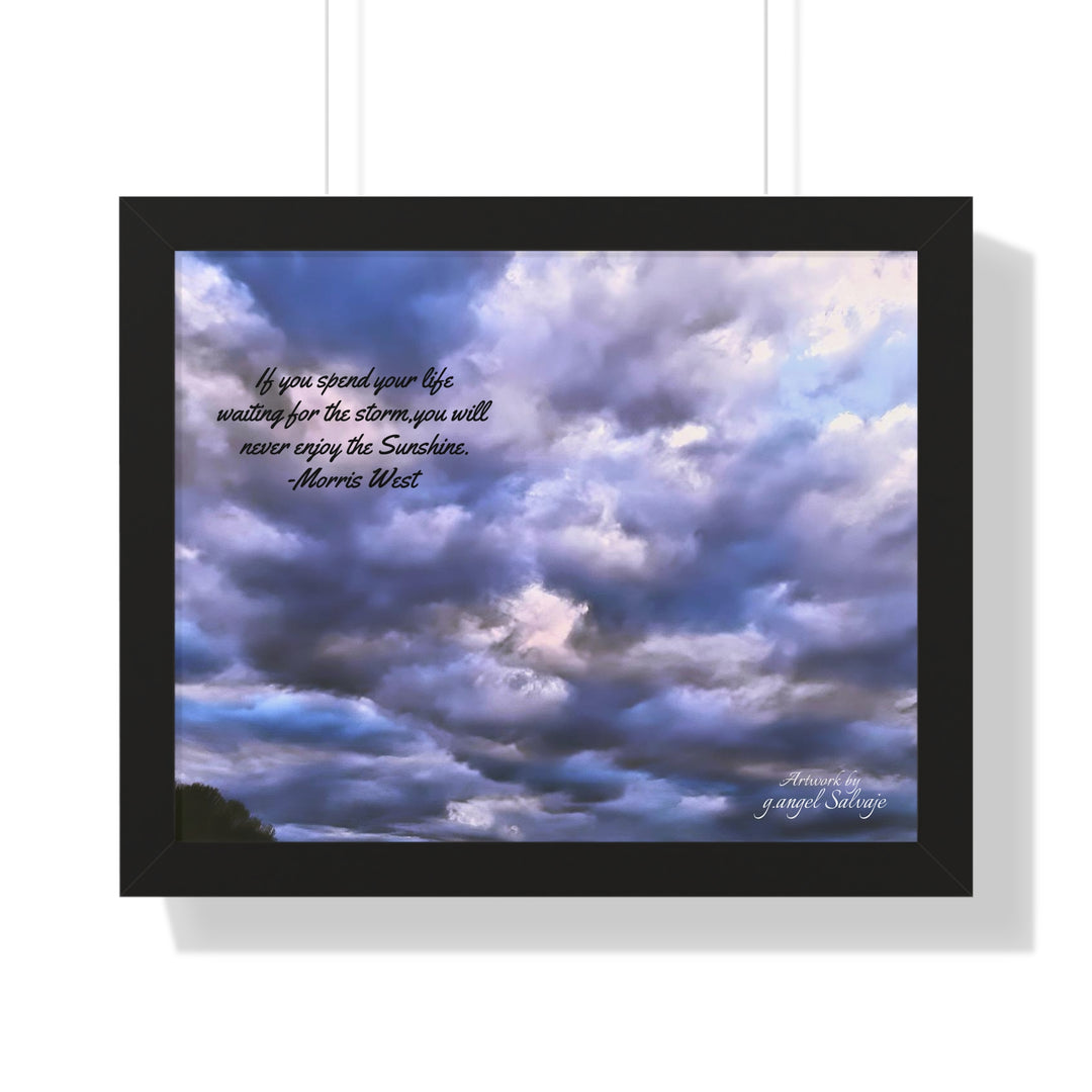 Don't Miss the Sunshine,  Morris West Quote, Framed Horizontal Poster