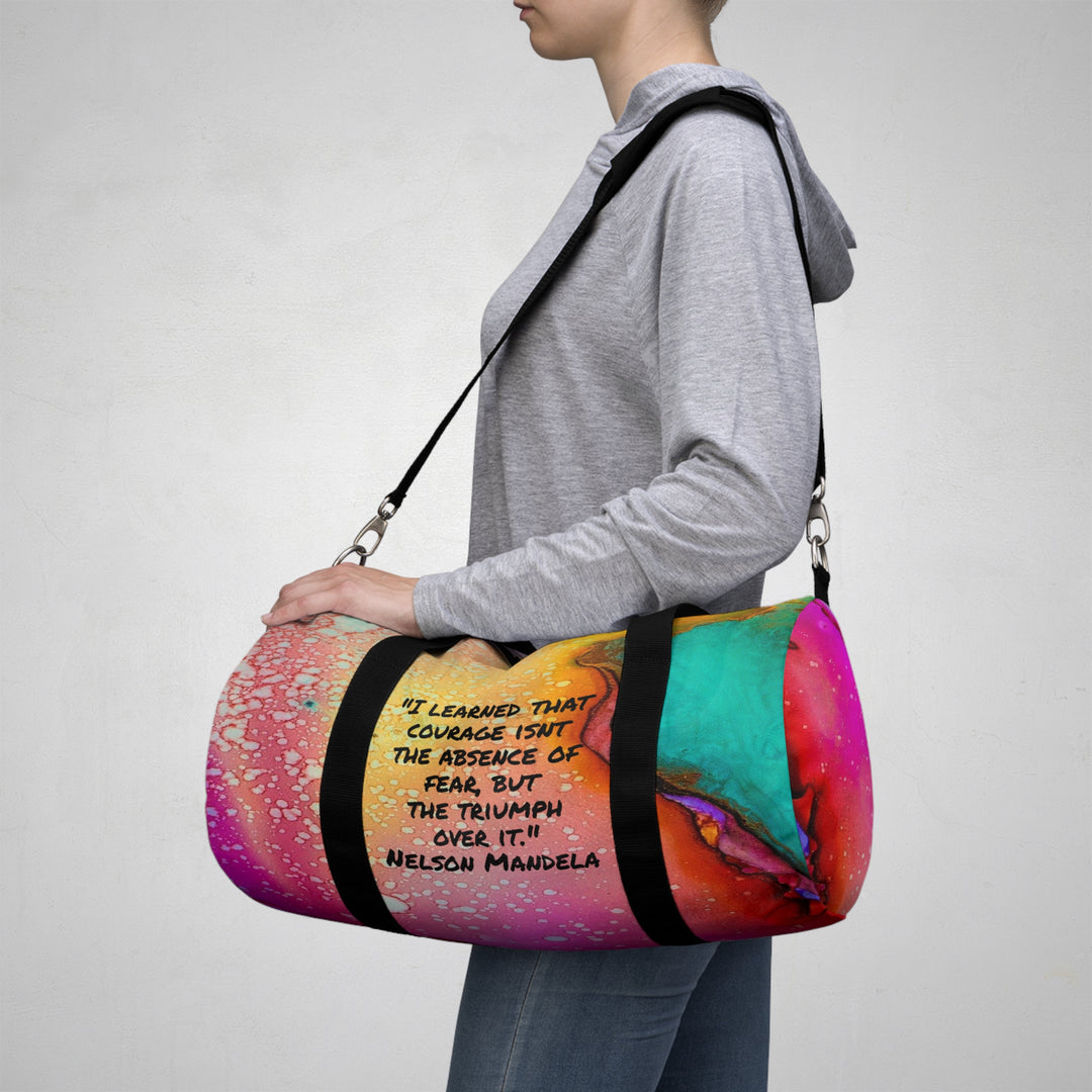 Courage according to Nelson Mandela Duffel Bag