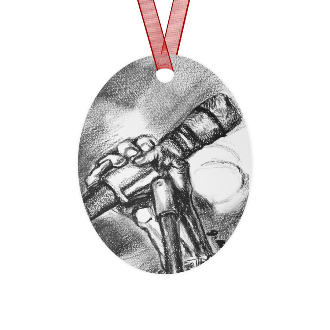 HAND ON MICROPHONE Metal Ornaments Rock Series