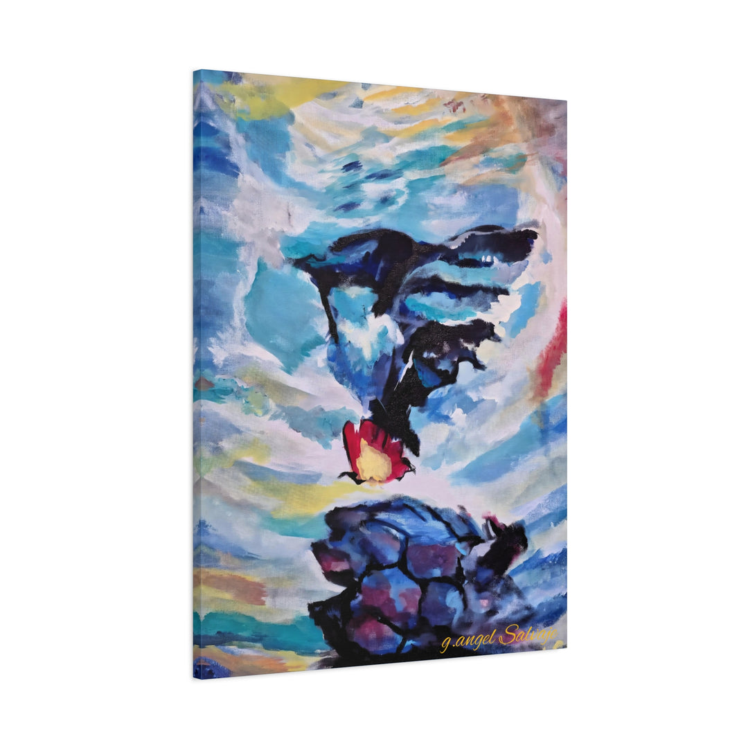 Canvas Painting Print - Courageous Beyond Understanding by g angel Salvaje