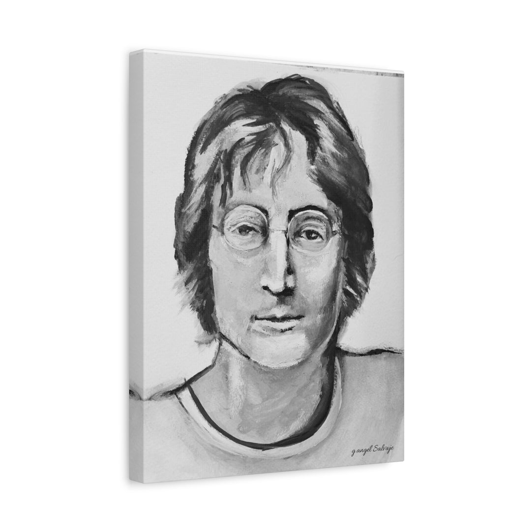 Black and White, John Lennon Canvas Print