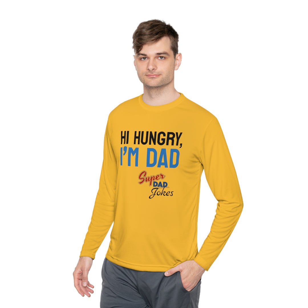 Hi hungry, Super Dad Jokes Unisex Lightweight Long Sleeve Tee