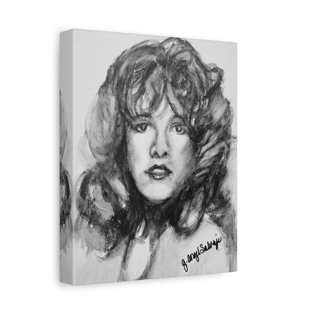 Stevie Nicks, B&W Rock and Roll Series,  Matte Canvas, Stretched, 1.25"