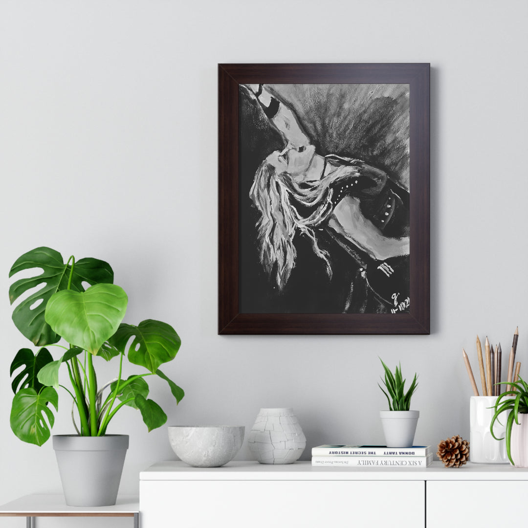 Vertical Poster - Nita Strauss Black and White Rock and Roll Series