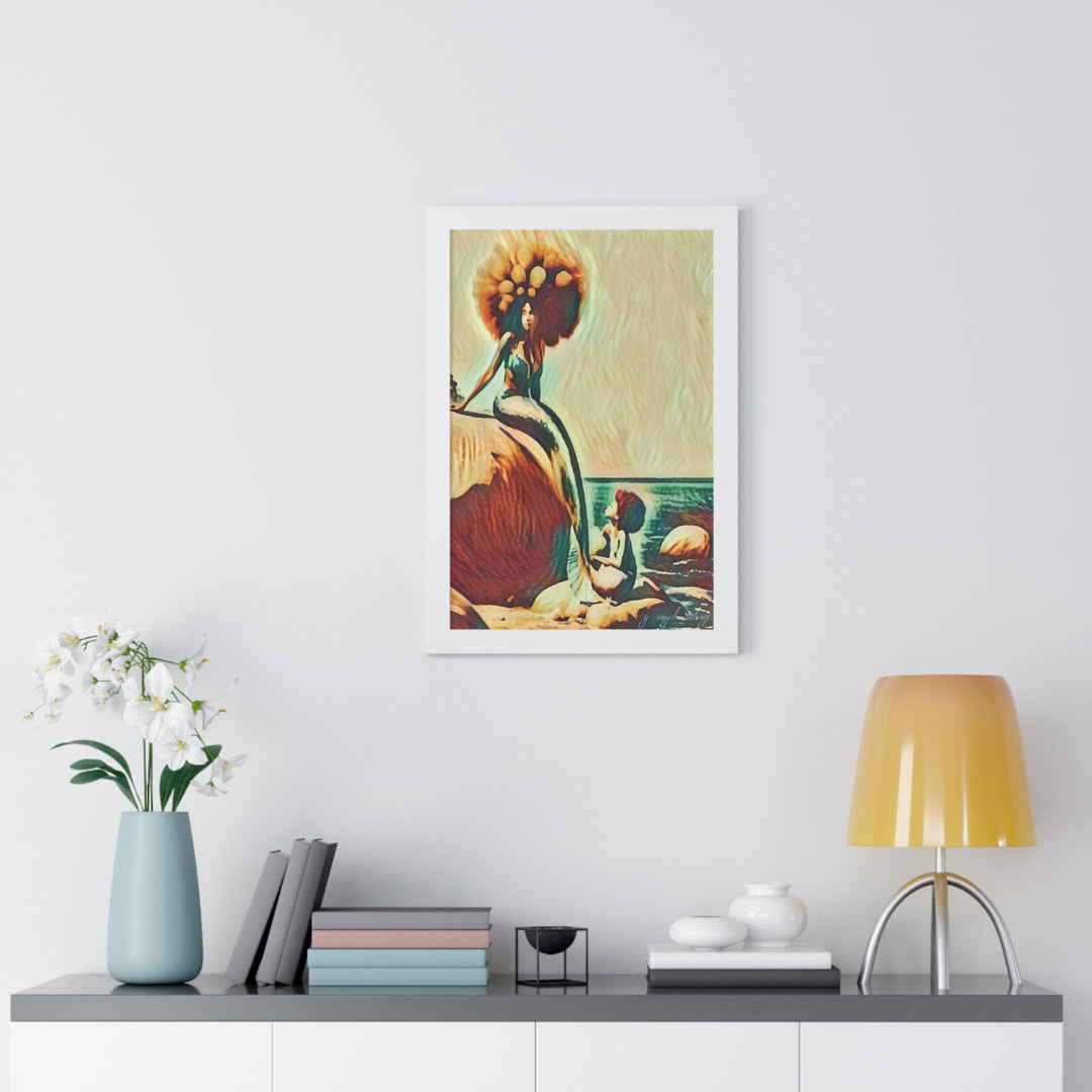 Mermaid Madonna Framed Vertical Poster