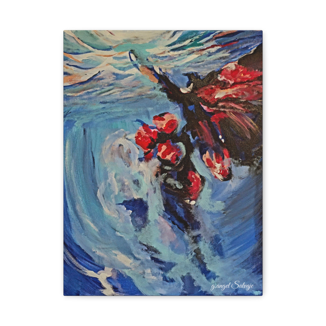 Canvas Print - Nothing is Impossible ,Butterfly Dance Under water 25&quot;