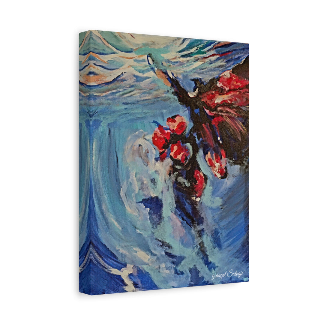Canvas Print - Nothing is Impossible ,Butterfly Dance Under water 25&quot;