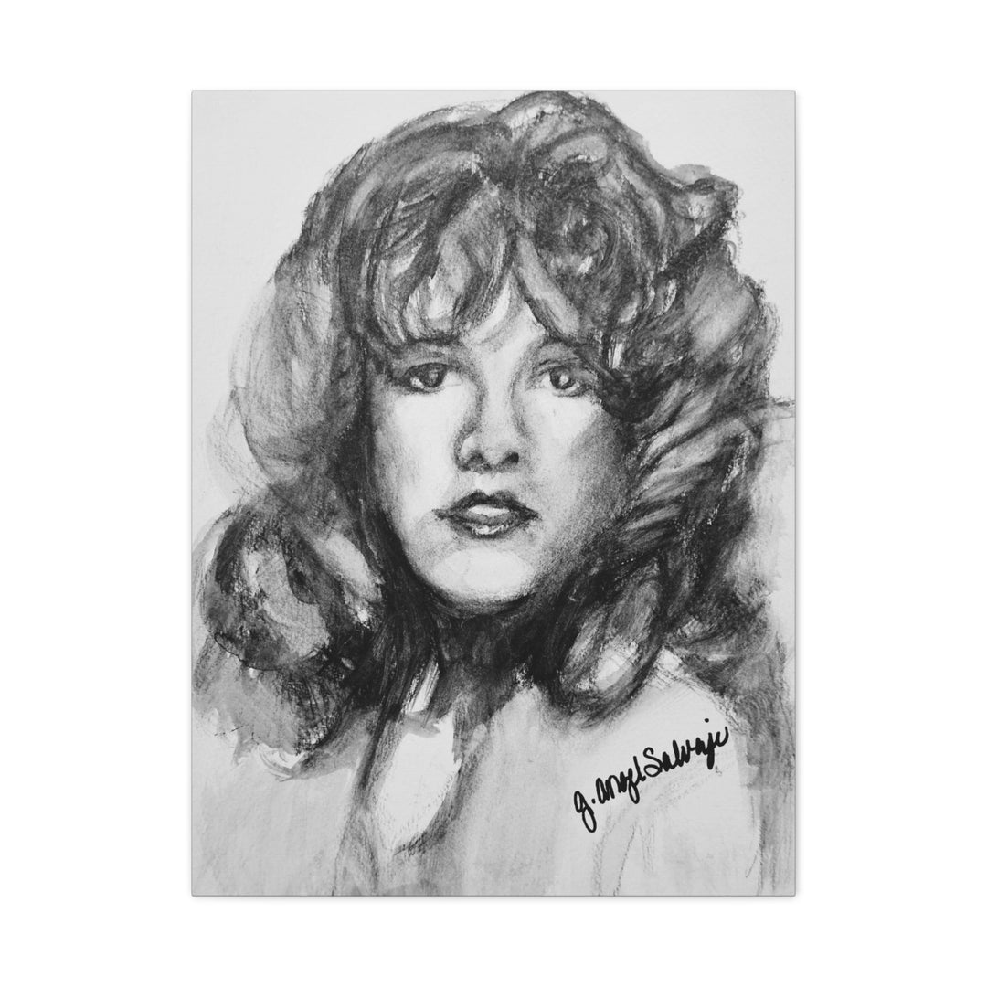 Stevie Nicks, B&W Rock and Roll Series,  Matte Canvas, Stretched, 1.25"