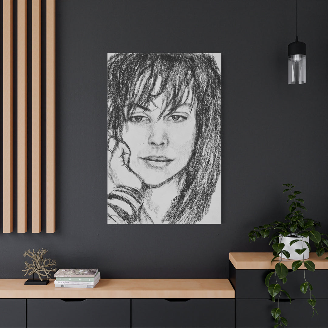Joan Jett, B&W Rock and Roll Series, Matte Canvas, Stretched, 1.25"