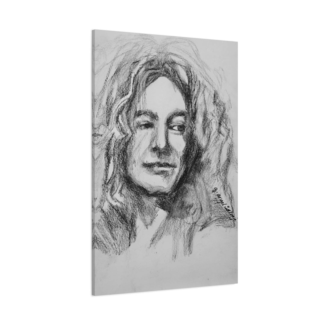 Robert Plant,  B&W Rock and Roll Series, Matte Canvas, Stretched, 1.25"
