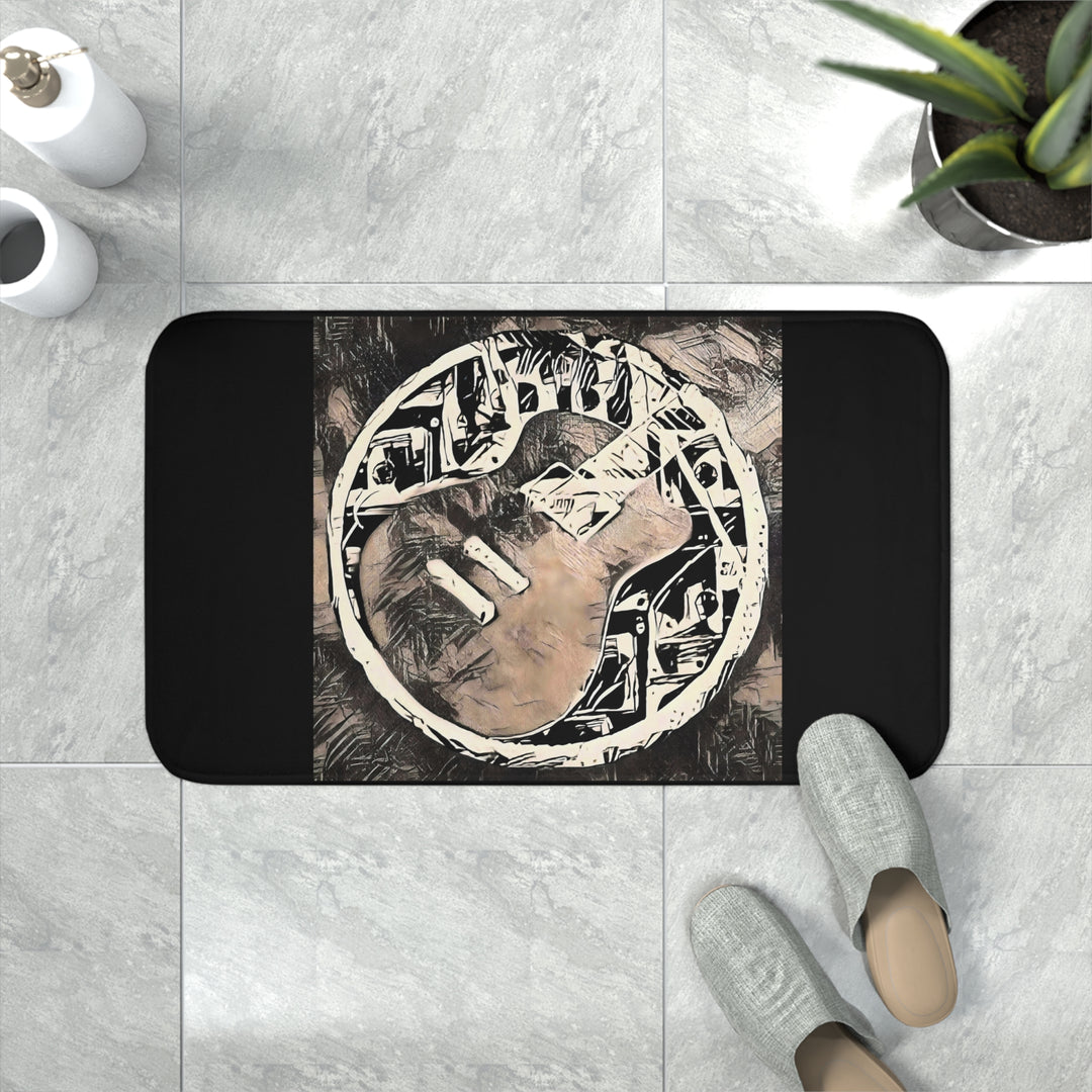 A Little Sketchy Guitar  Memory Foam Bath Mat