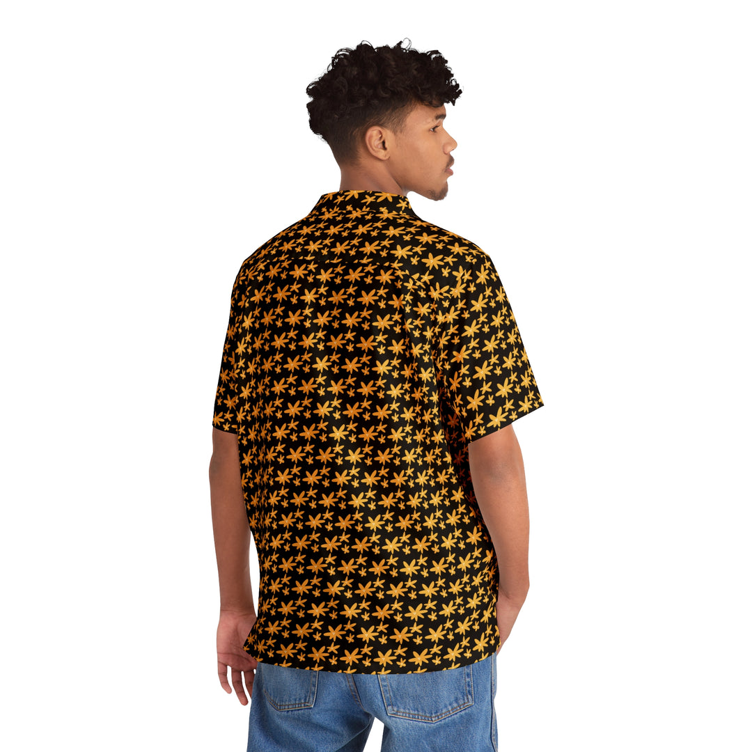 Midnight Blossoms Men's Hawaiian Shirt (AOP)