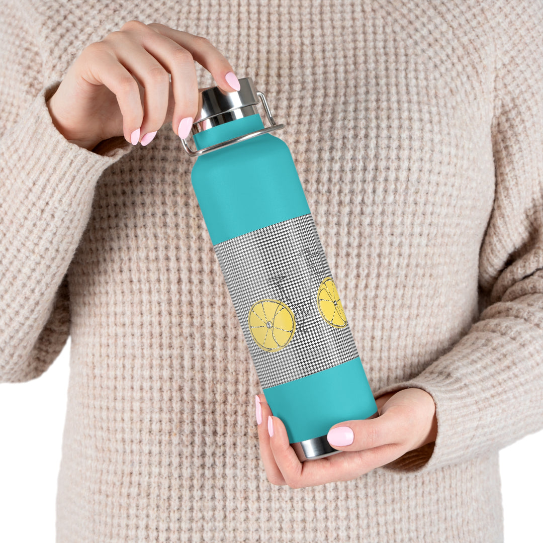 Lemon Keep'uh Pushin'  Copper Vacuum Insulated Bottle, 22oz