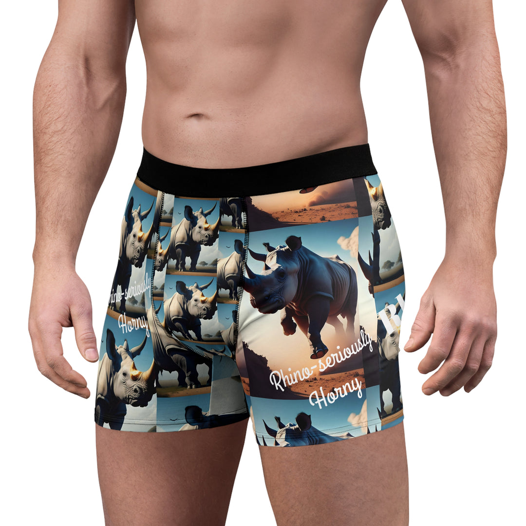Rhino-seriously Men's Boxer Briefs (AOP)