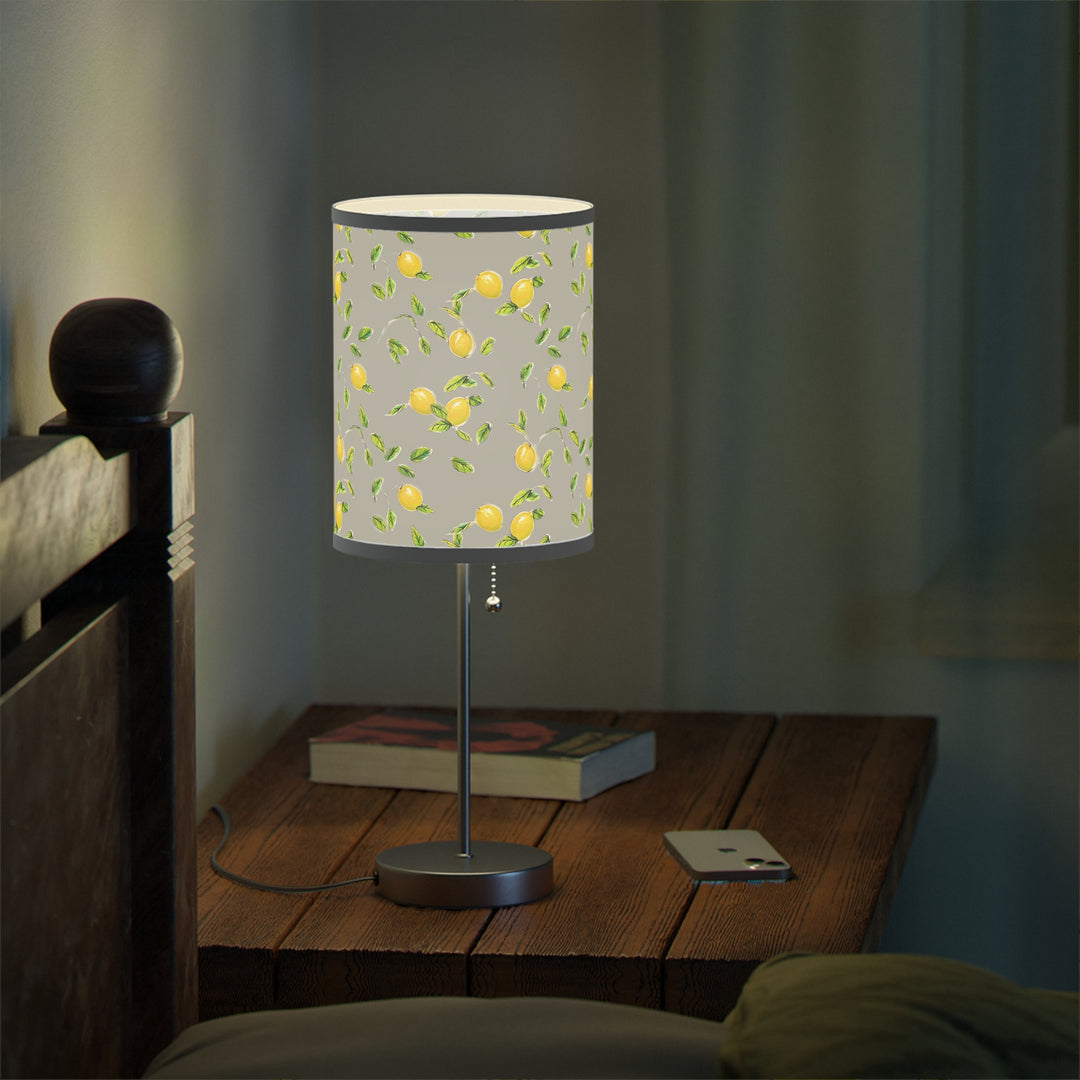 Grey Lemon Lamp on a Stand, US|CA plug