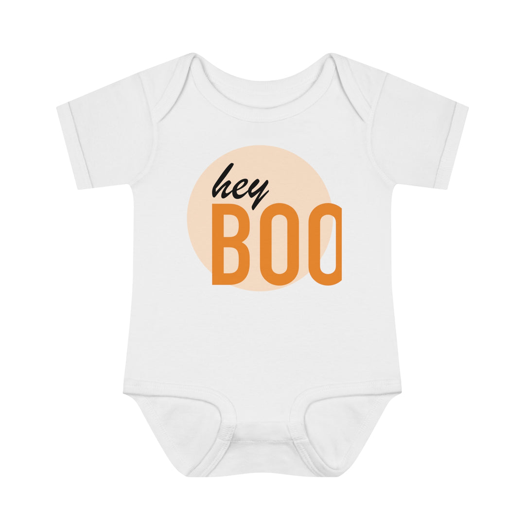 Hey Boo, Halloween Infant Baby Rib Bodysuit