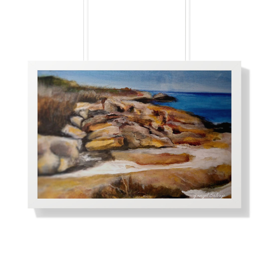 Framed Poster - Seaside Escape by g angel Salvaje