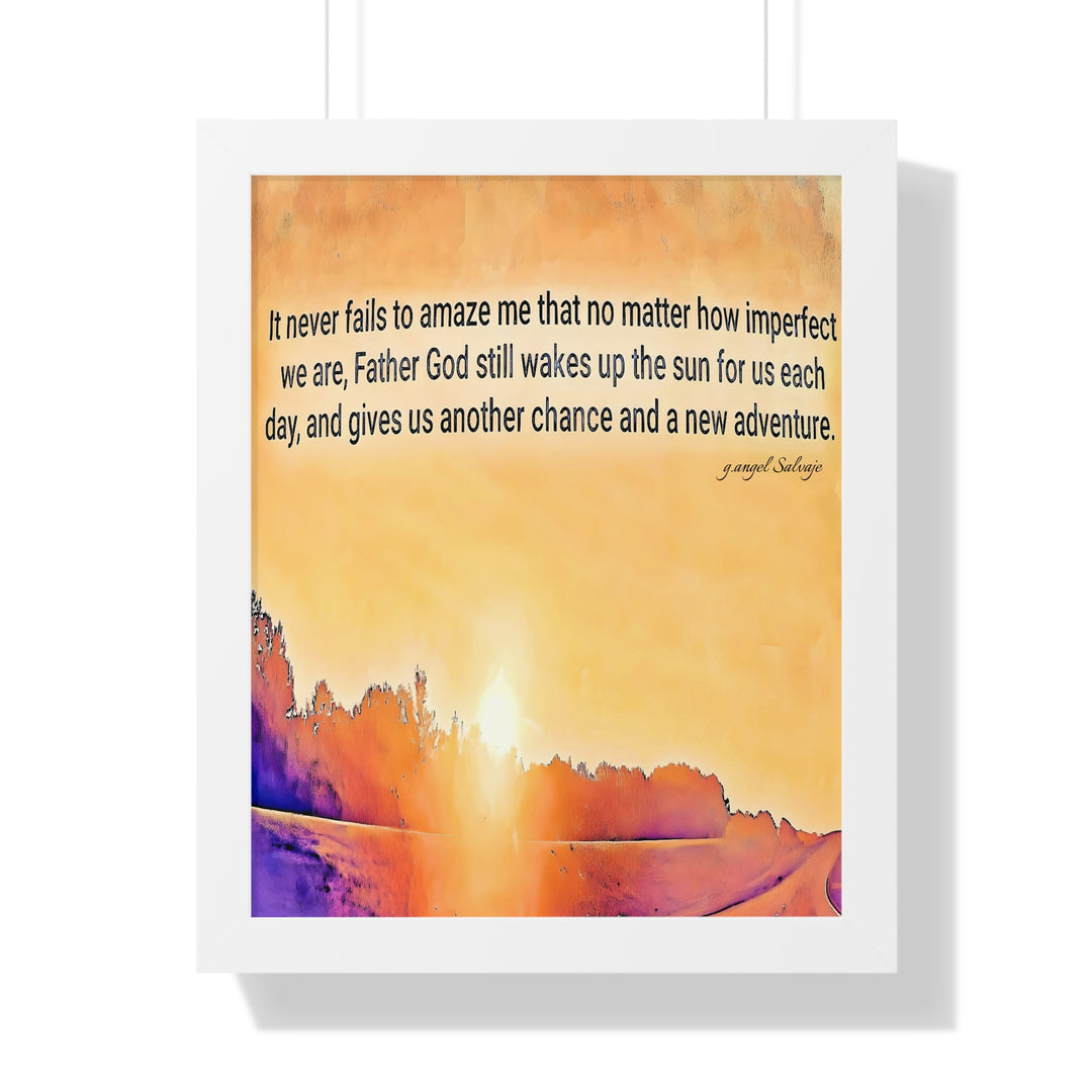 God wakes the Sun , Framed PosterI
