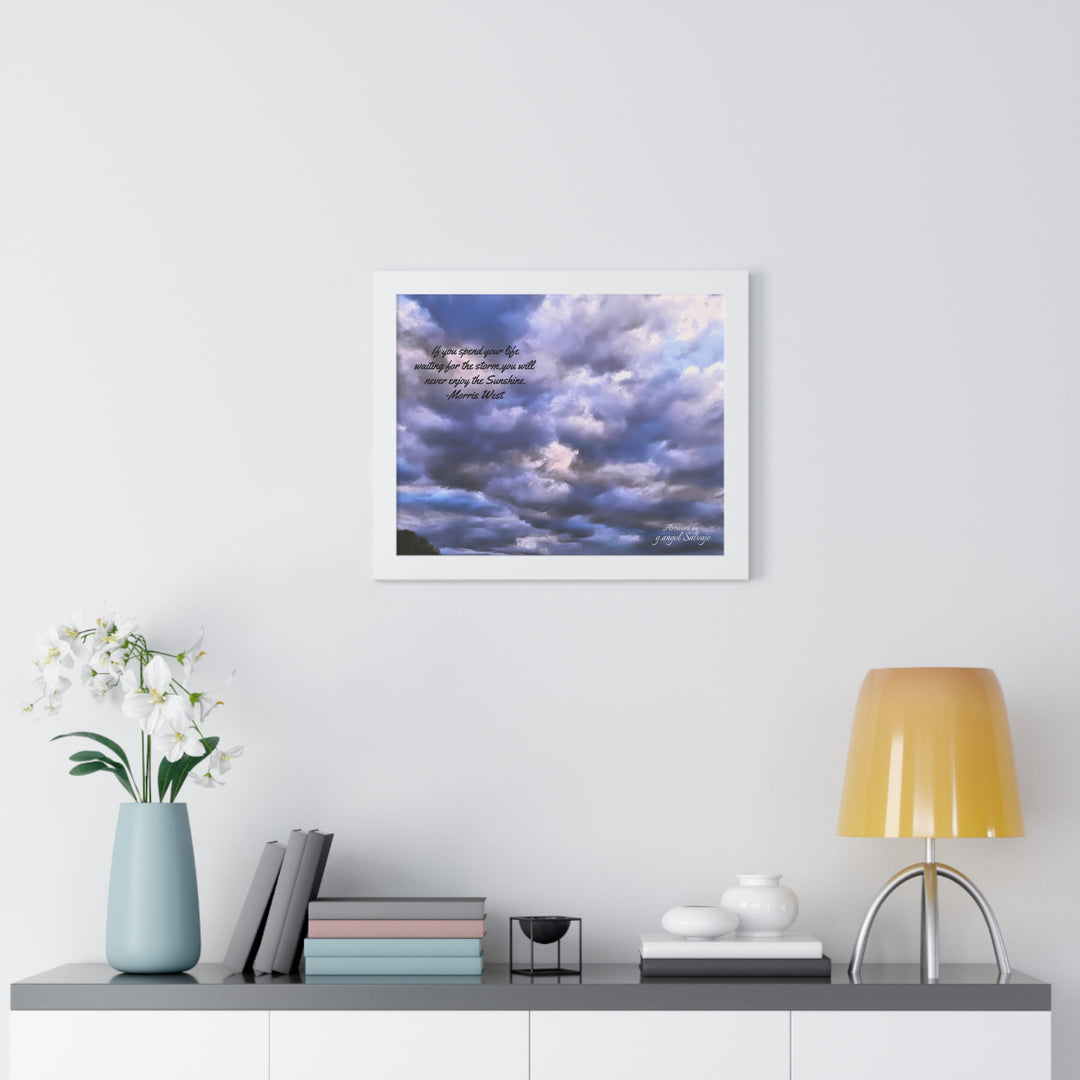 Don't Miss the Sunshine,  Morris West Quote, Framed Horizontal Poster