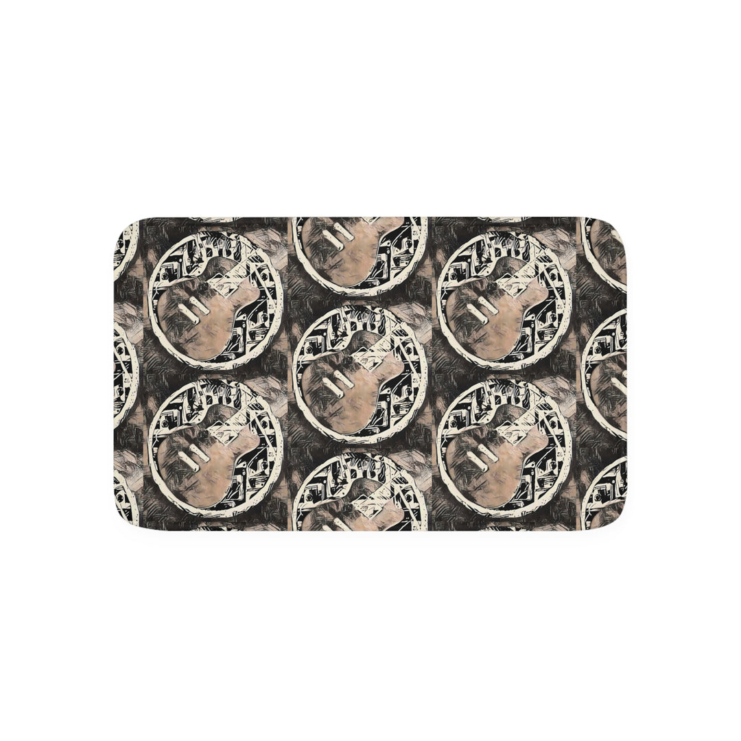 A Little Sketchy polkadot on Marbled Background Memory Foam Bath Mat