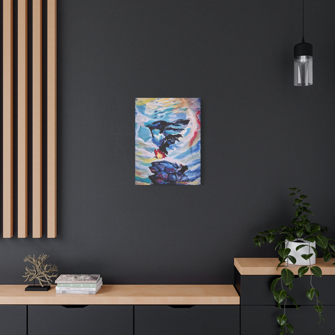 Canvas Painting Print - Courageous Beyond Understanding by g angel Salvaje
