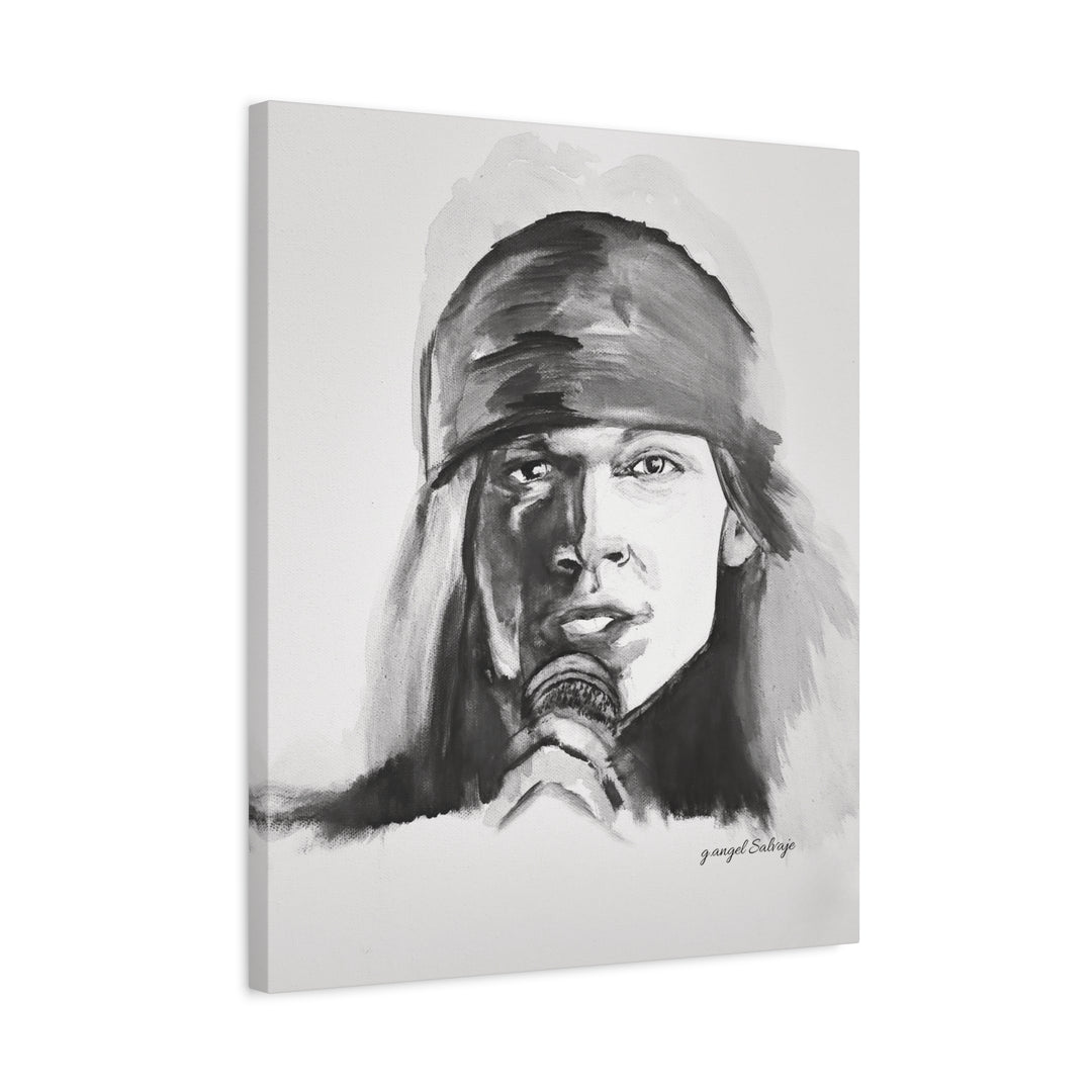 Axle Rose, Black and White Rock and Roll Series Canvas Art