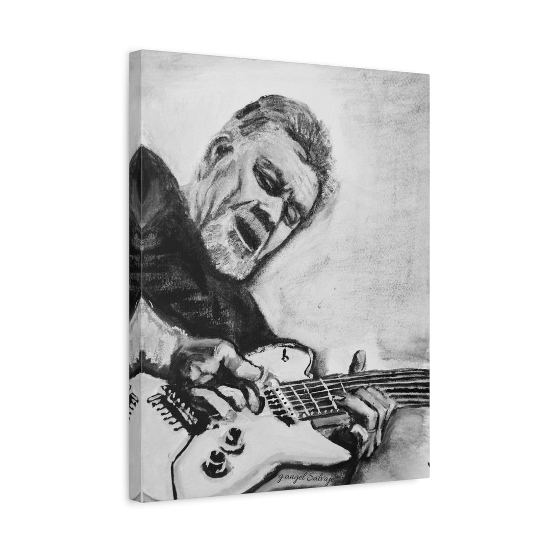 Eddie Van Halen, B&W Rock and Roll Series Matte Canvas, Stretched, 1.25"