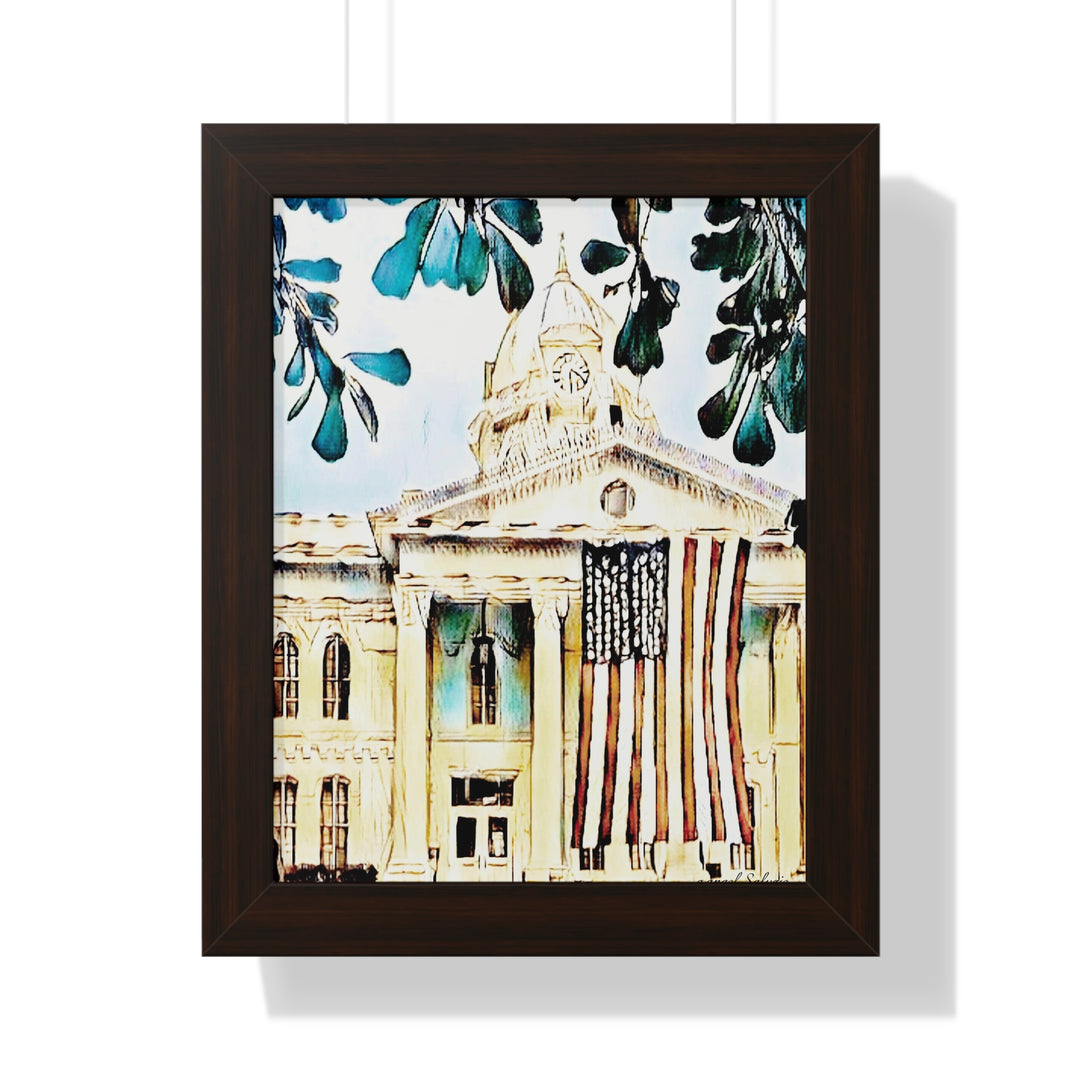 Colbert County Courthouse Framed Vertical Poster