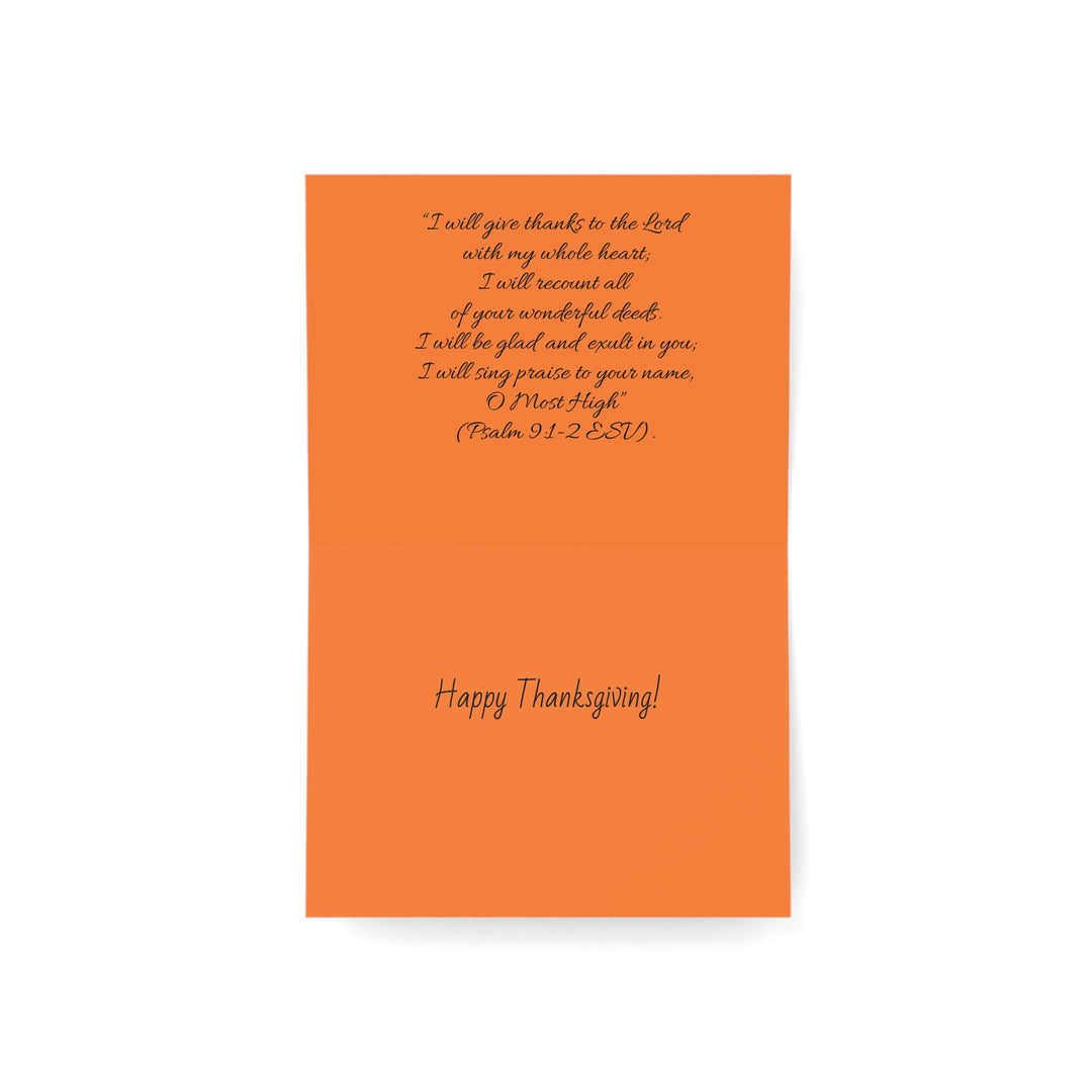 Thanksgiving Greeting Cards - Psalm 9:1-2 ESV