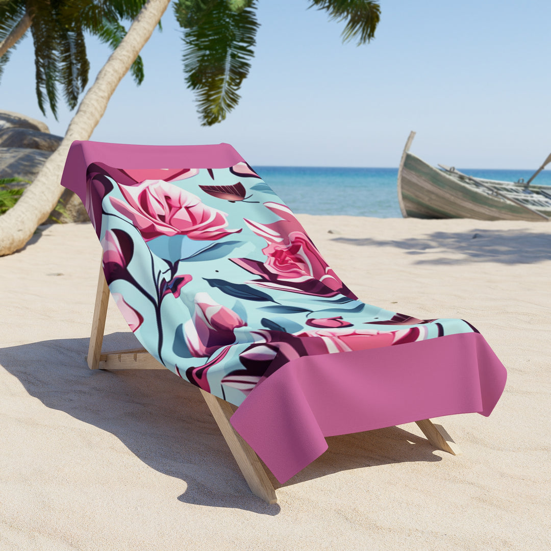 Roses are Pink  Beach Towel