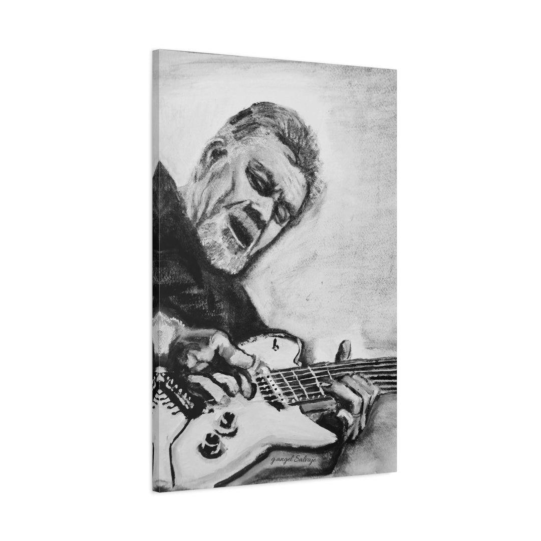 Eddie Van Halen, B&W Rock and Roll Series Matte Canvas, Stretched, 1.25"