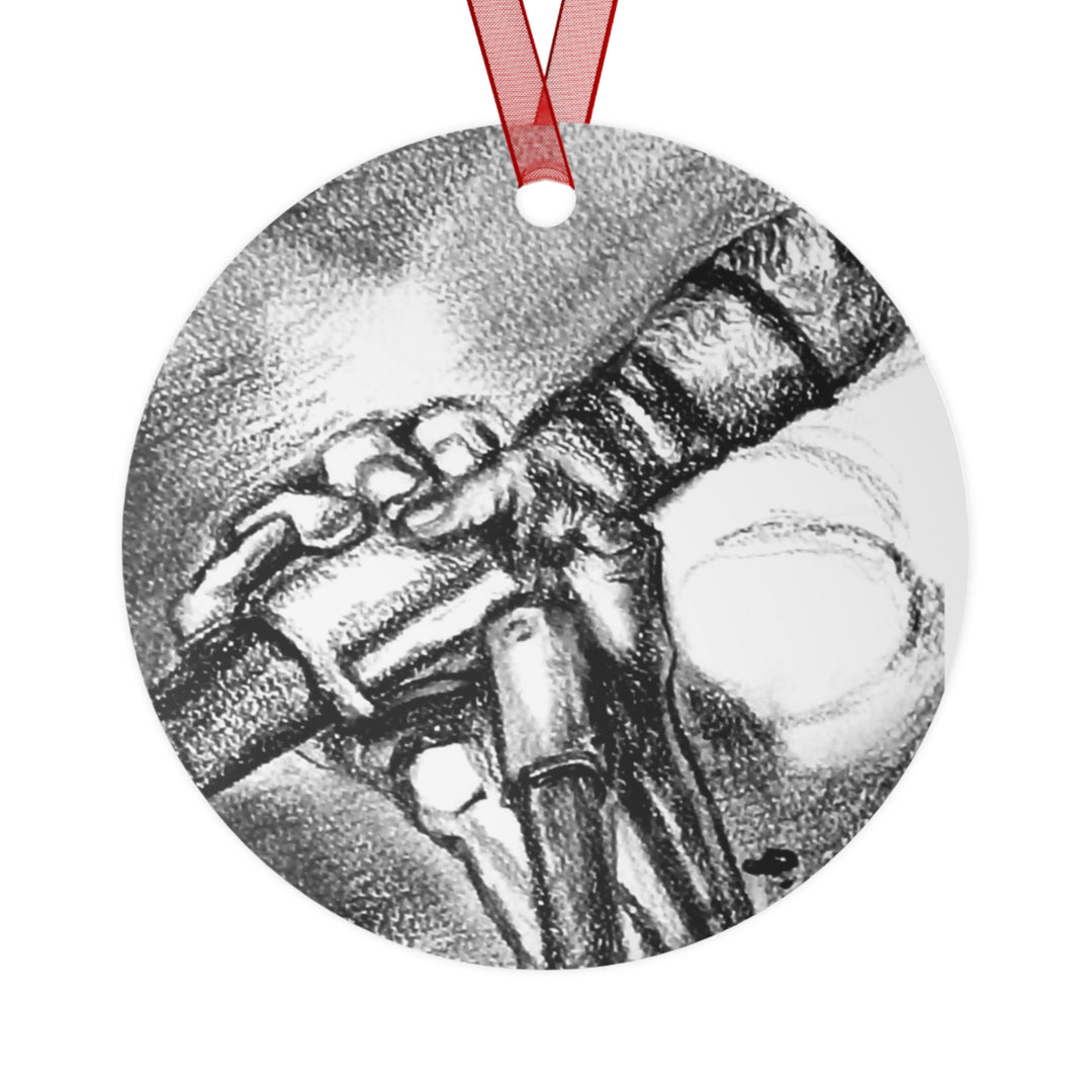 HAND ON MICROPHONE Metal Ornaments Rock Series