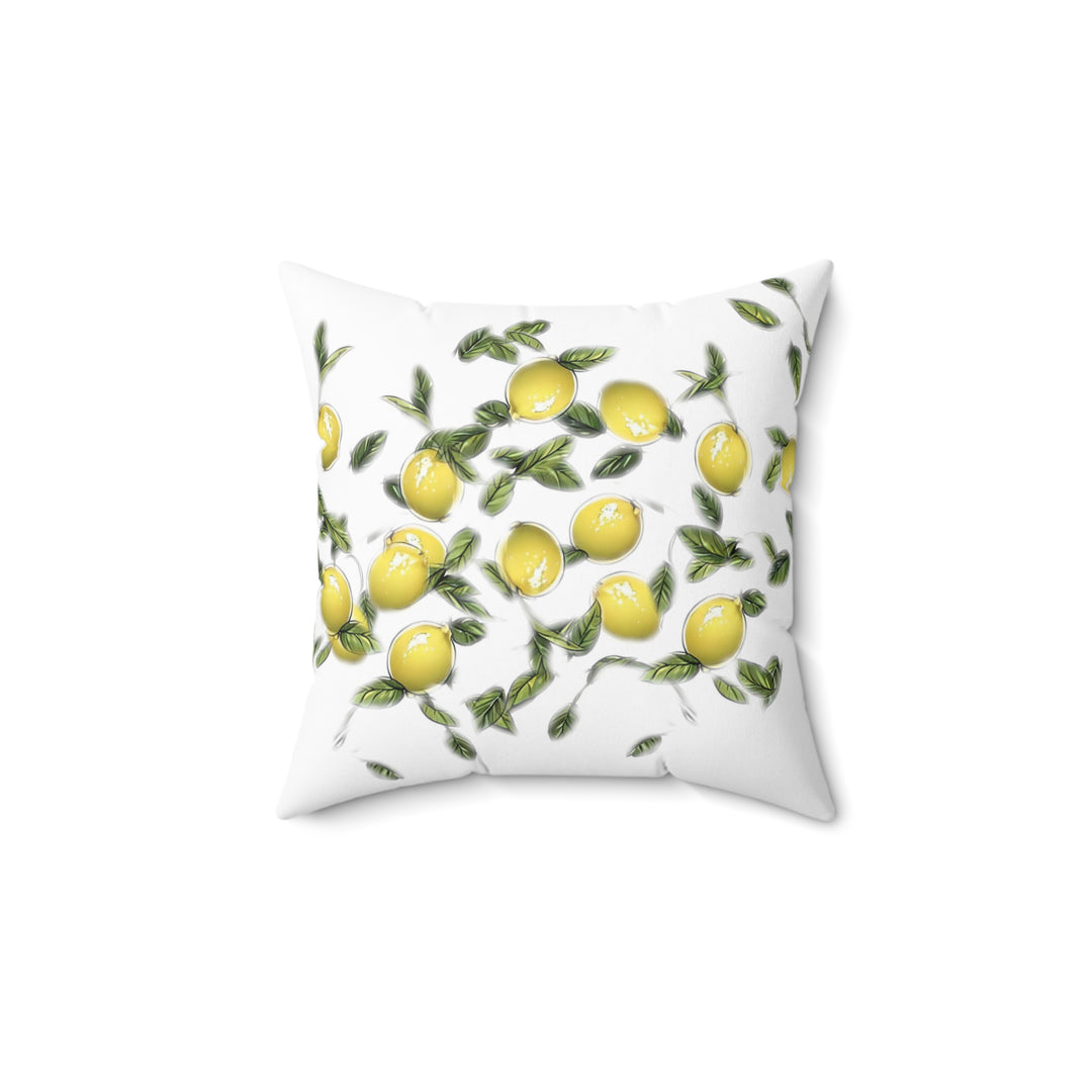 Bunches of Lemons Faux Suede Square Pillow