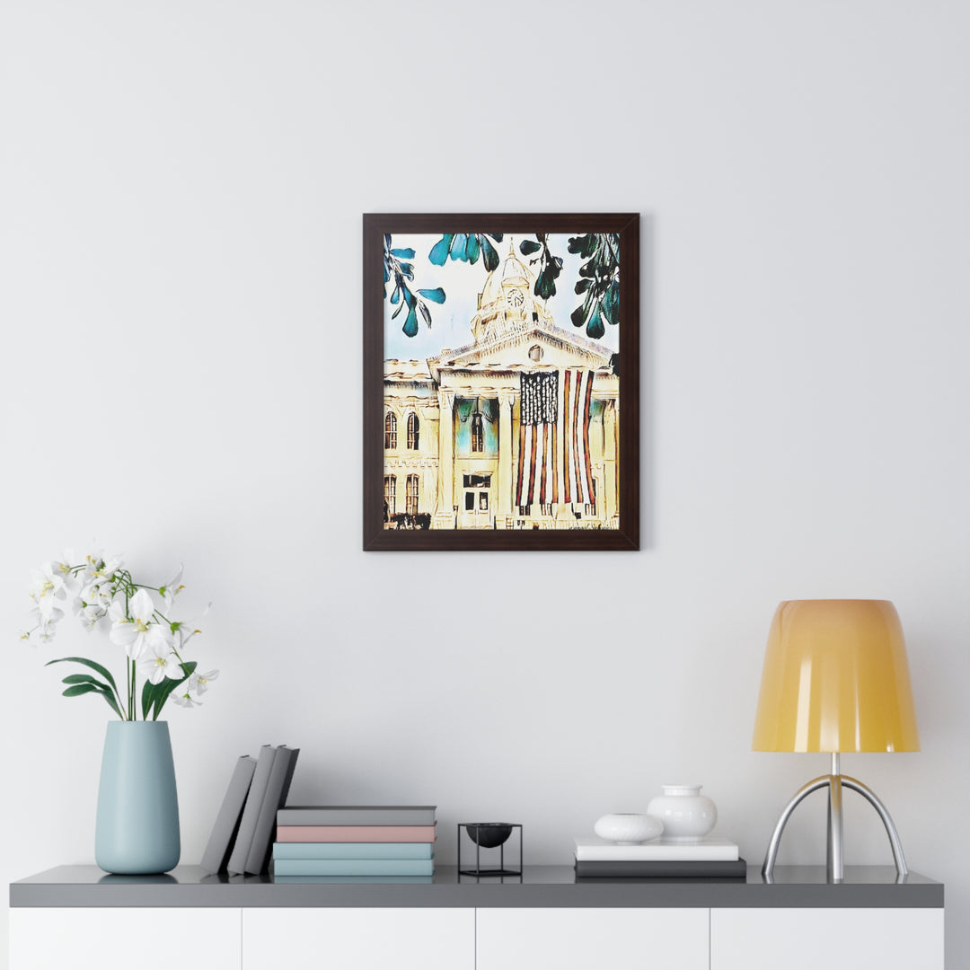 Colbert County Courthouse Framed Vertical Poster