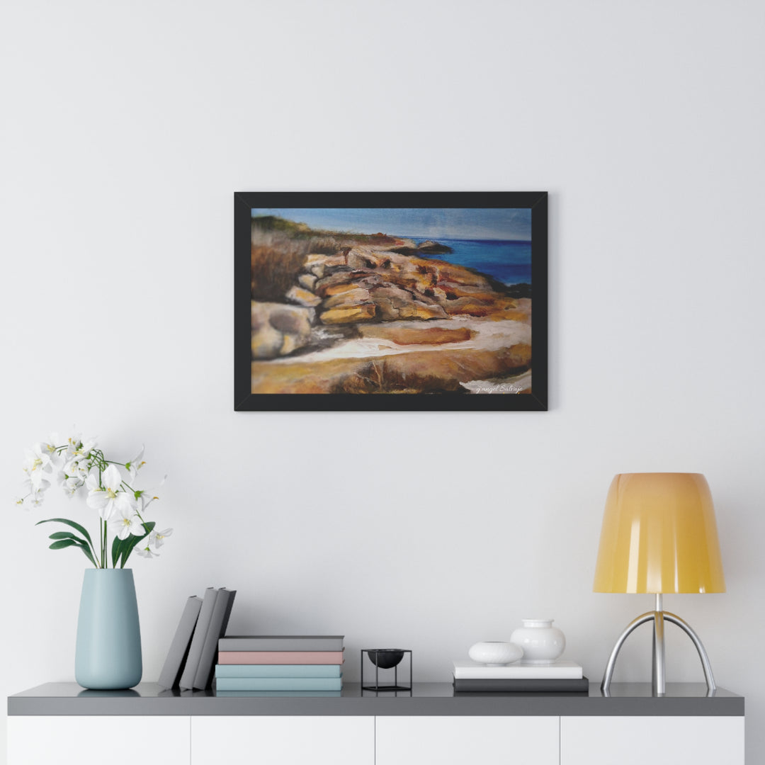 Framed Poster - Seaside Escape by g angel Salvaje