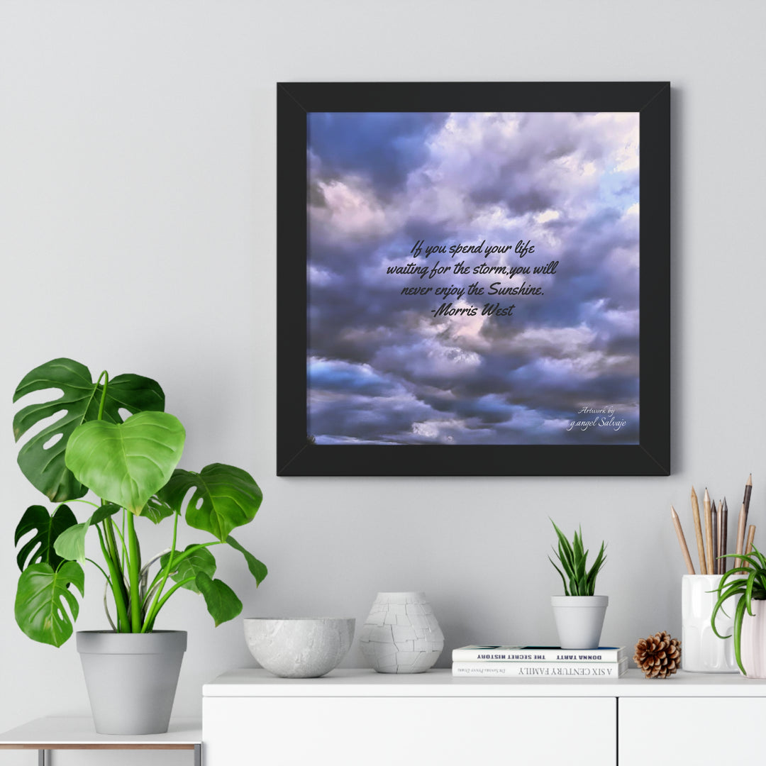 Don't Miss the Sunshine,  Morris West Quote, Framed Horizontal Poster