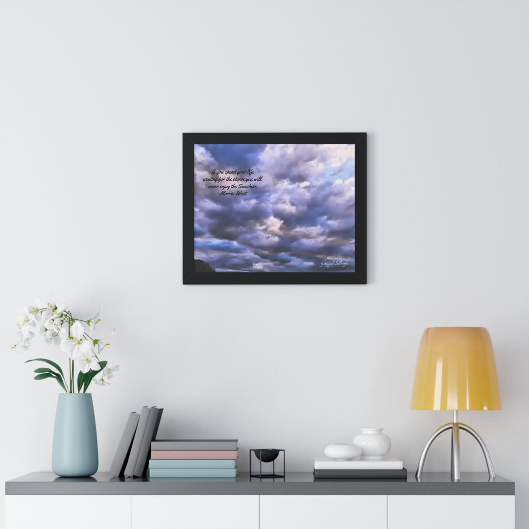 Don't Miss the Sunshine,  Morris West Quote, Framed Horizontal Poster