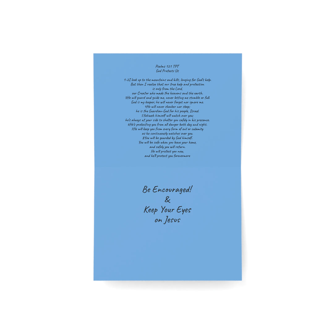 Encouragement Psalms 121 SunriseGreeting Cards Set - 1, 10, 30, 50 Pack - Perfect for Any Occasion