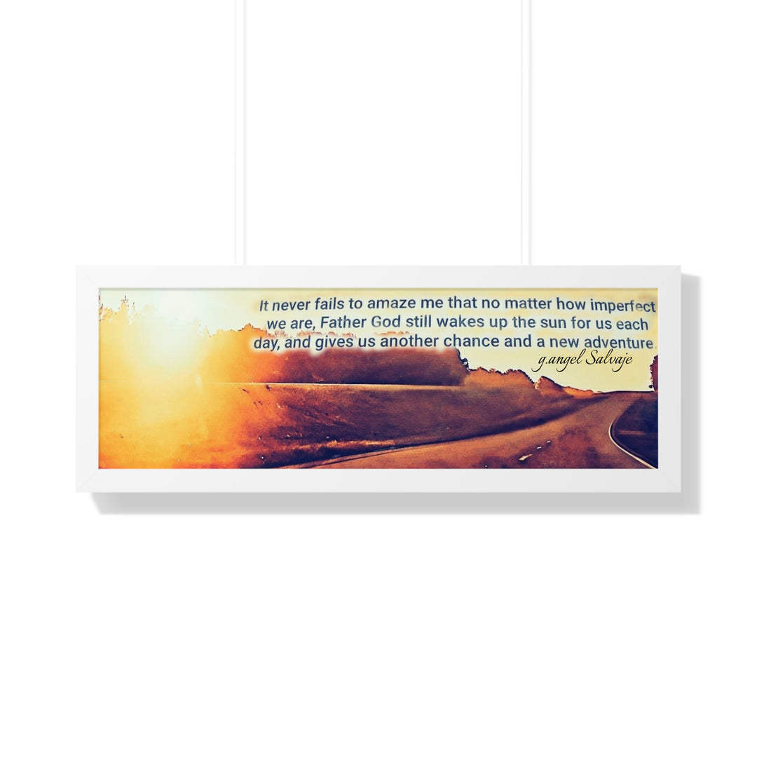 God Wakes The Sun Framed Horizontal Poster