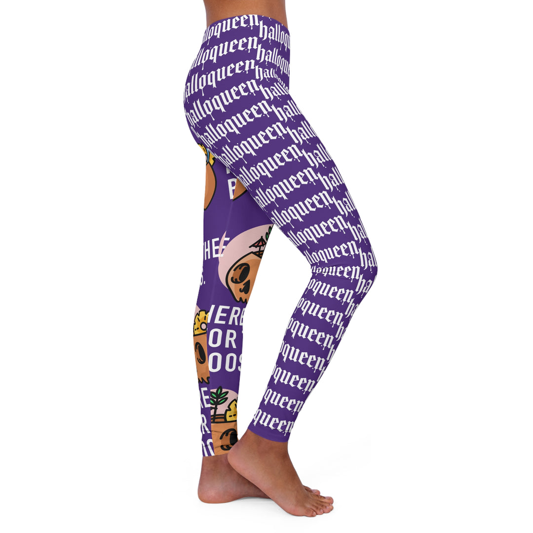Halloqueen Here for the Boos Women's Spandex Leggings (AOP)