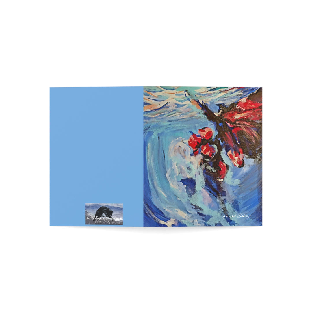 Greeting Cards Psalms 18:6 Diving Butterfly