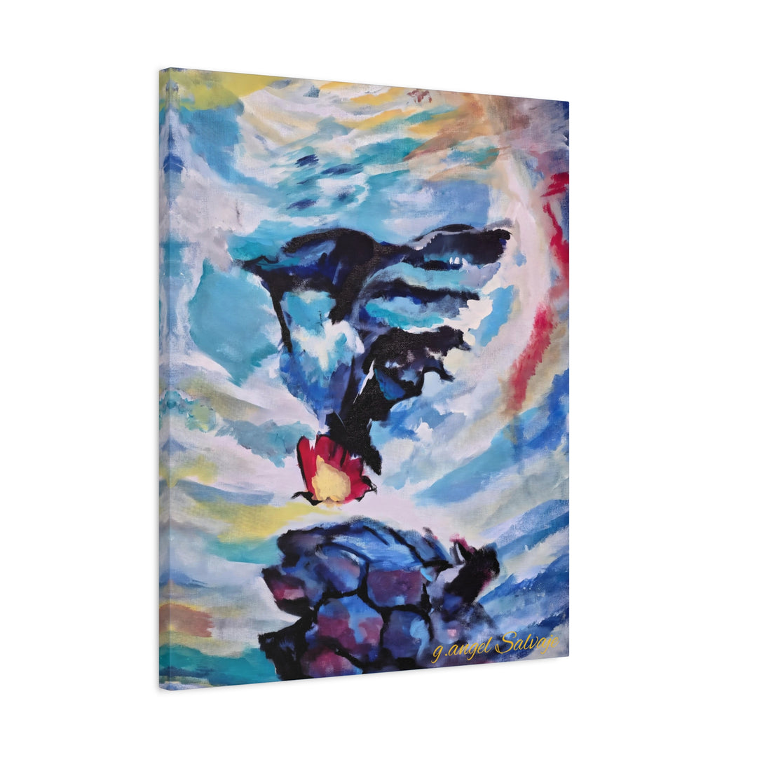 Canvas Painting Print - Courageous Beyond Understanding by g angel Salvaje