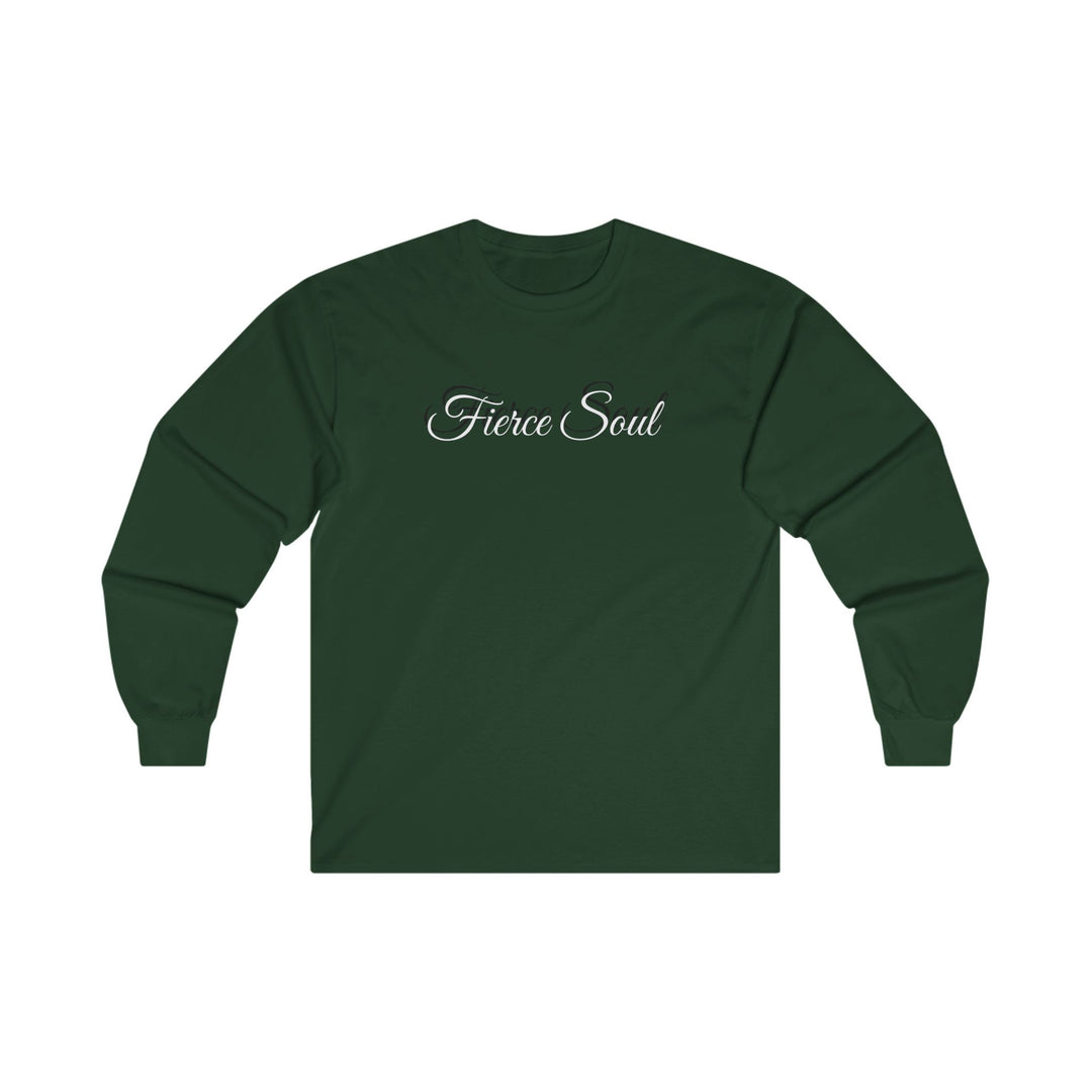 Long Sleeve Tee - Fierce Soul Stars and Stripes Royal Winged Skull Design