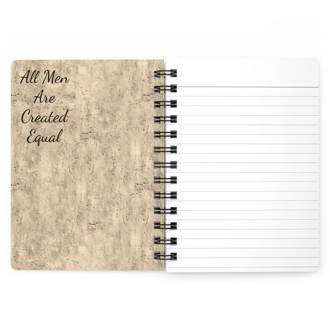 Patriotic,All Men Were Created Equal Spiral Bound Journal