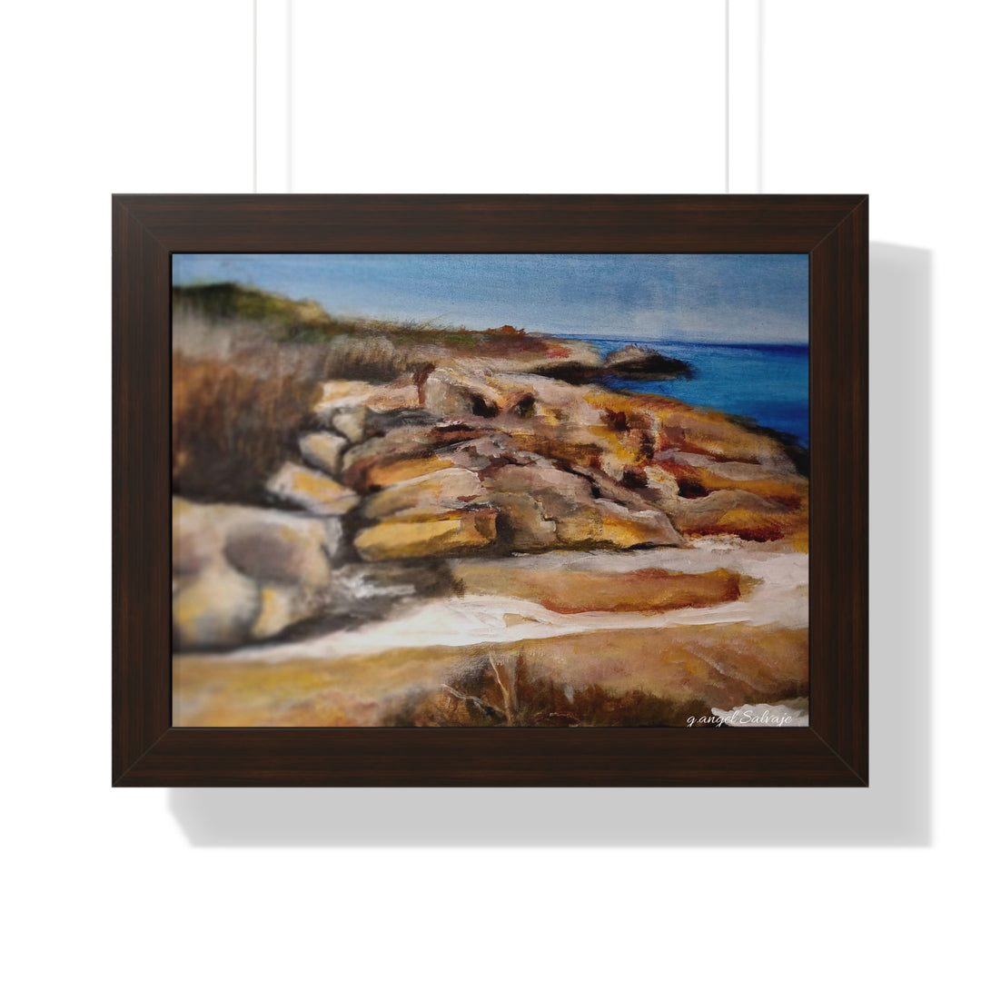 Framed Poster - Seaside Escape by g angel Salvaje