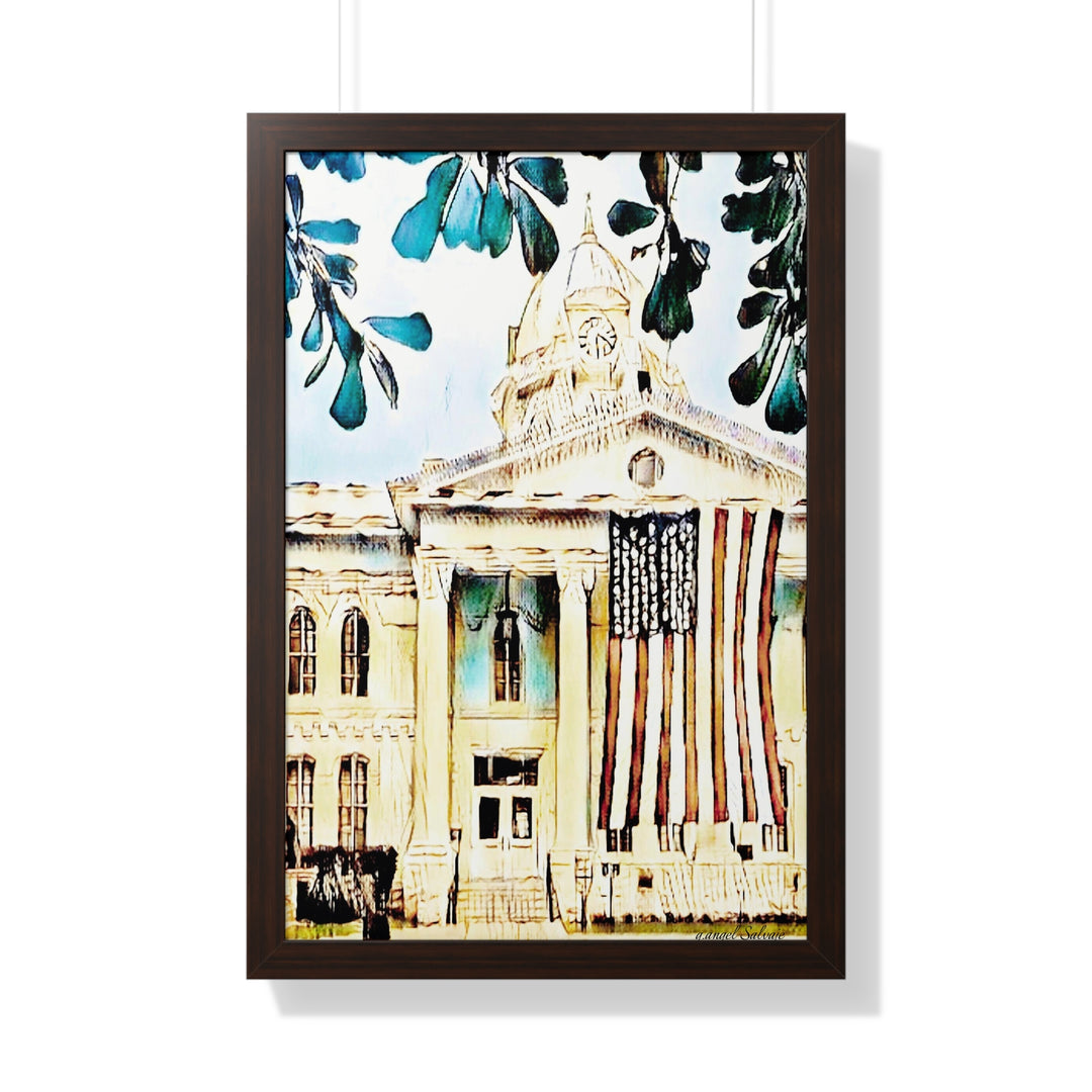 Colbert County Courthouse Framed Vertical Poster