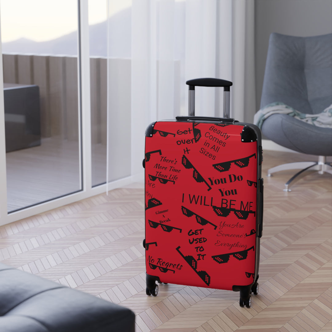 Affirmations and Sunglasses Suitcase